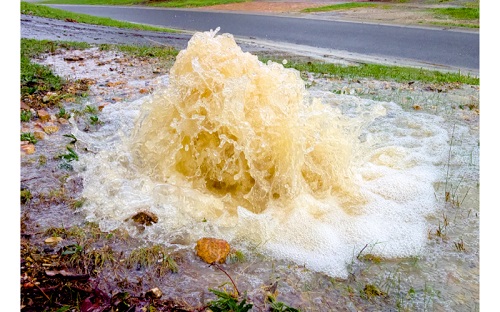 Symbols of Underground Burst Pipe